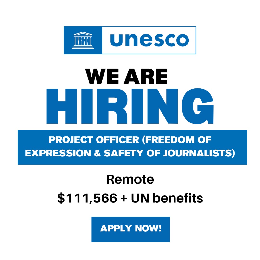 UNESCO is hiring: Project Officer | $111,566 Annual Salary