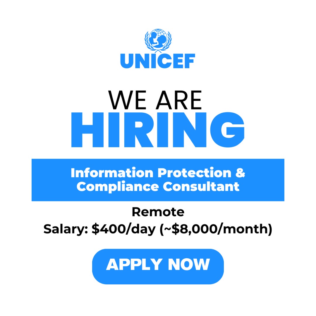 UNICEF Information Protection & Consultant | $400/day