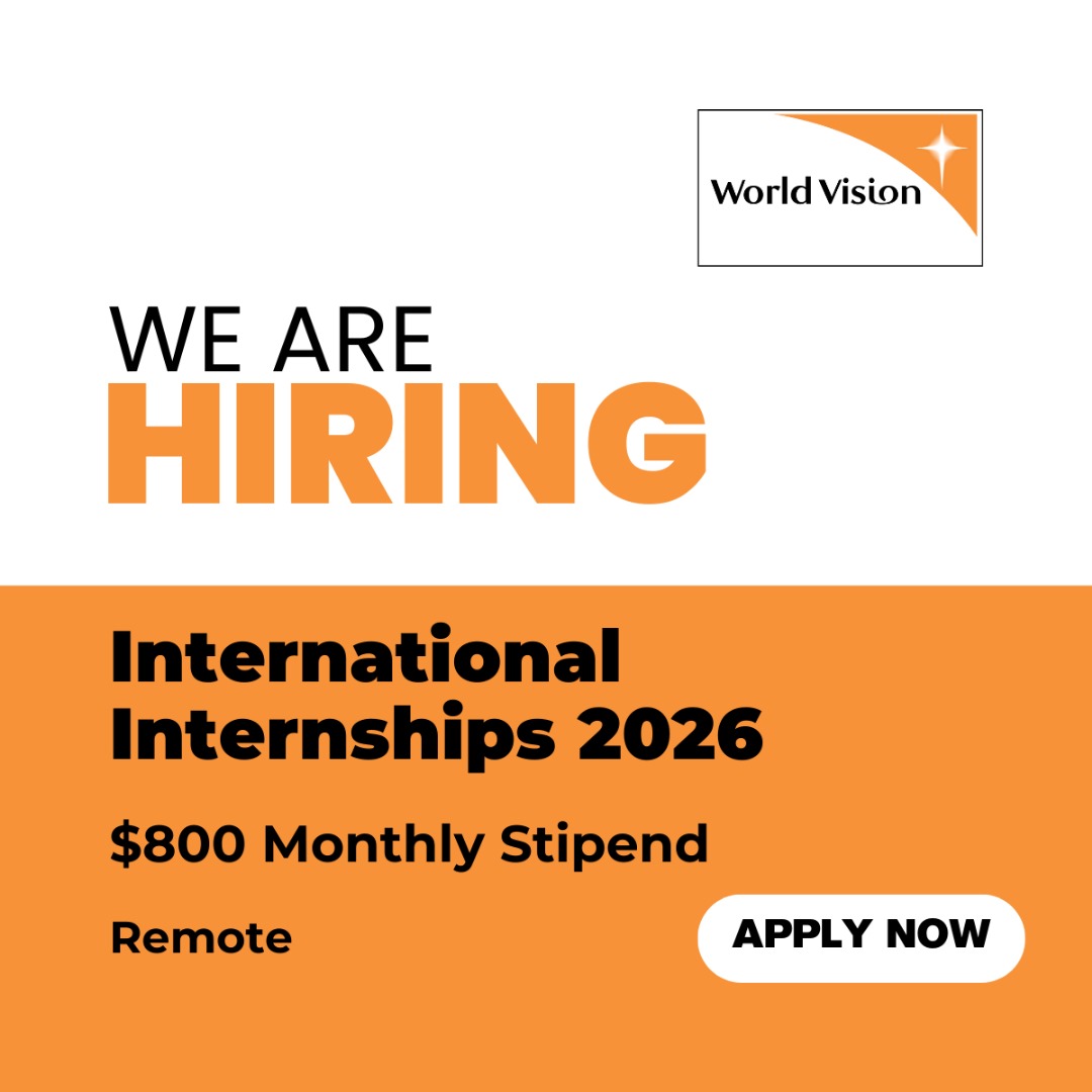 World Vision Internships | $800 Monthly Stipend